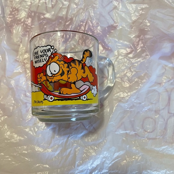 Garfield Other - Garfield and Oddie McDonald’s Glass Mug Vintage 1978
